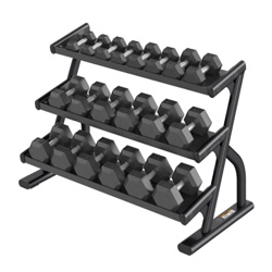 三層六角啞鈴架